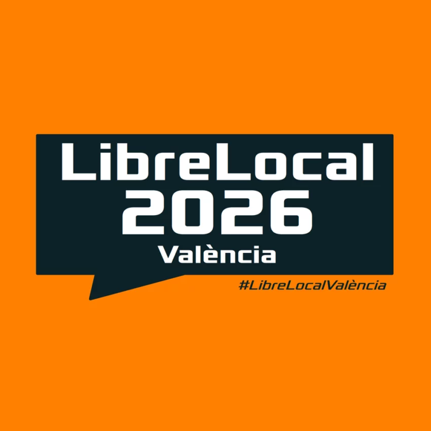 Logotipo de LibreLocal 2026 en València, que incluye el nombre del evento, el año 2026, la ubicación València y el hashtag #LibreLocalValència.